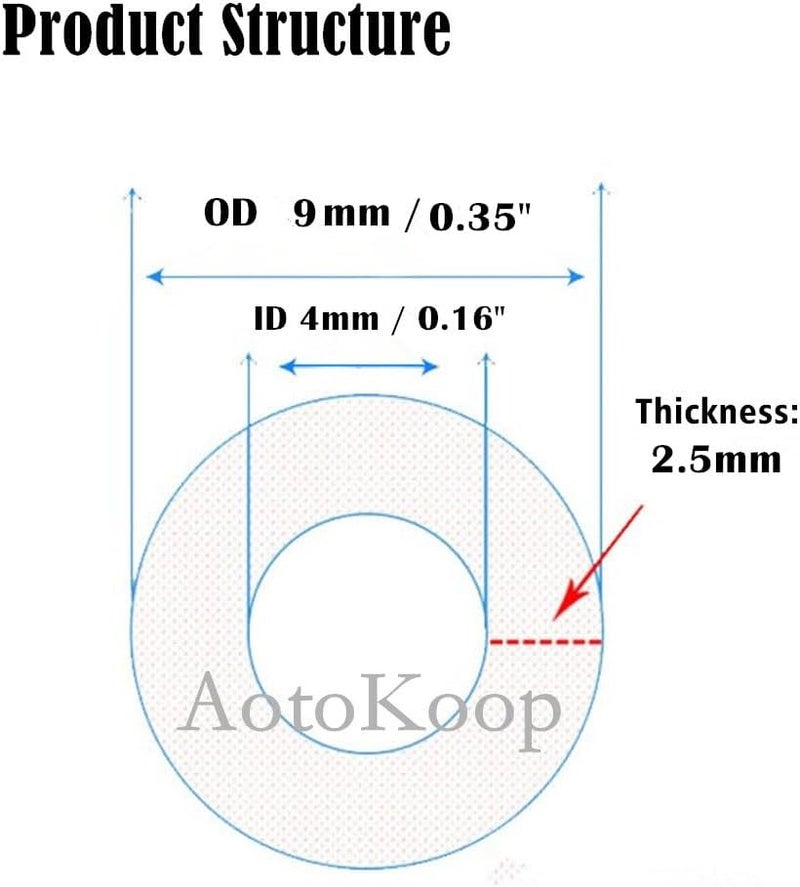 AotoKoop High Temperature 5/32 Silicone vacuum Tubing Hose, Length 5 Feet per Roll Red (4mm ID-1.5 Meter) - Image 2